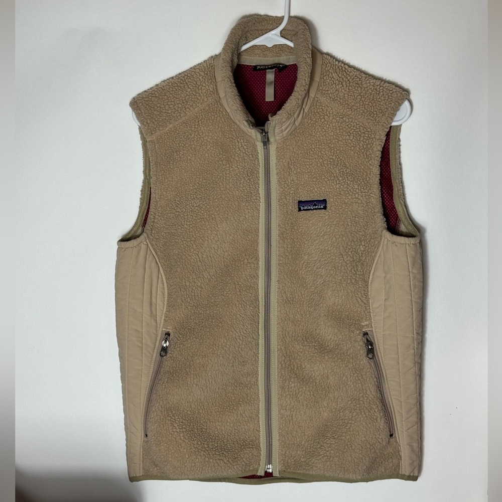 Patagonia Beige Fleece Womens Vest